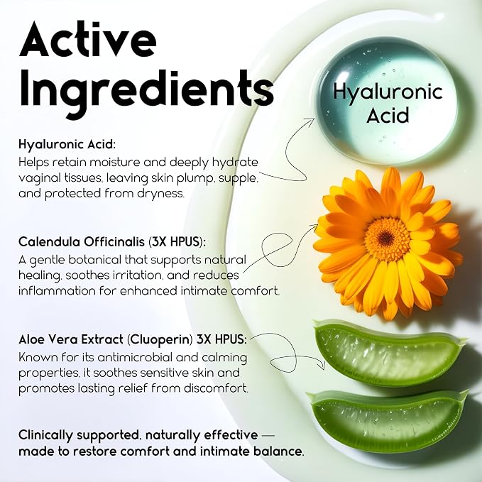 Vaginal Moisturizer | Long-Lasting Gel Relieves Vaginal Dryness, Itching & Irritation | pH-Balanced Fragrance-Hormone Free | Hyaluronic Acid and Glycerin | Pre and Post Menopausal Care, 20 Applicators