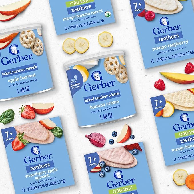 Gerber Teether Wheels, Apple Harvest, 1.48 Ounce (Pack of 6)