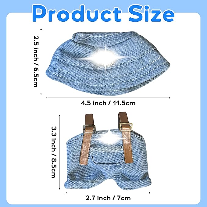 Clothes Fit for 17CM Doll, Fashion Doll Clothes Outfit Set Cute Theme Designer Toys Dress Accessories for Collector Fans Display (G Blue Set)