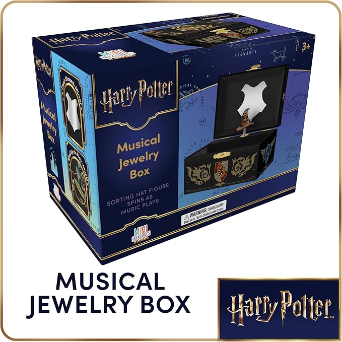Harry Potter Jewelry Box for Girls - Musical Jewelry Box with Spinning Figurine, Harry Potter Toys for Kids Ages 3-7 - 6 x 4.7 x 3.5 in