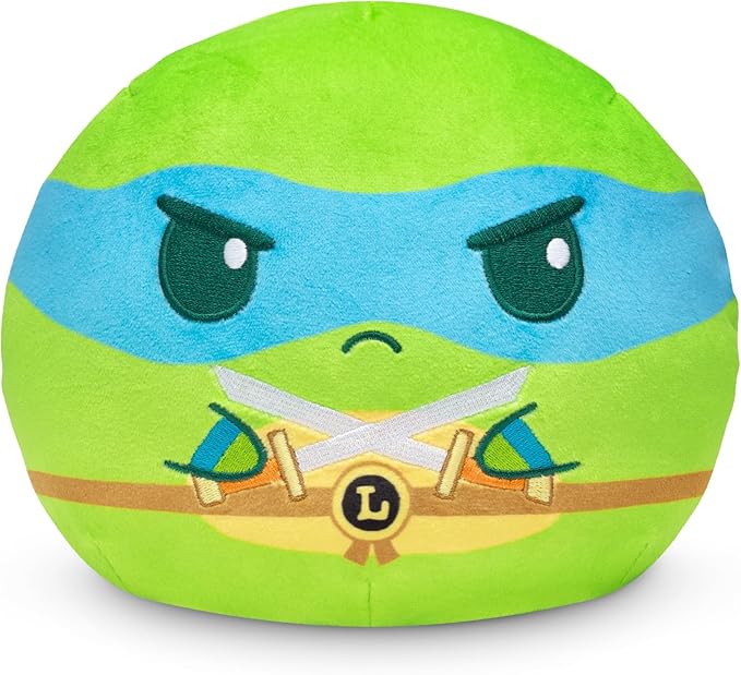 TeeTurtle Teenage Mutant Ninja Turtles 6" Reversible Plushie - Leonardo - Cute Kawaii Soft Stuffed Animal