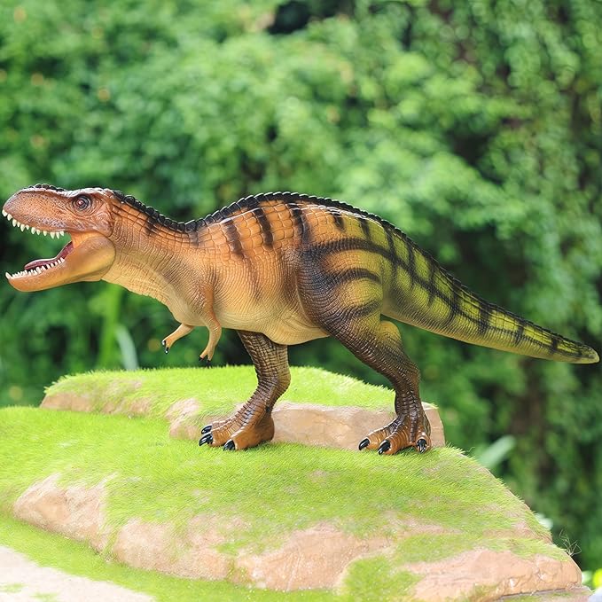 Gemini&Genius Tyrannosaurus Rex with Movable Jaw Dinosaur Roaring T-rex Toy, Hard Plastic Dinosaur Animal Toy for Kids 3-12 Years Old