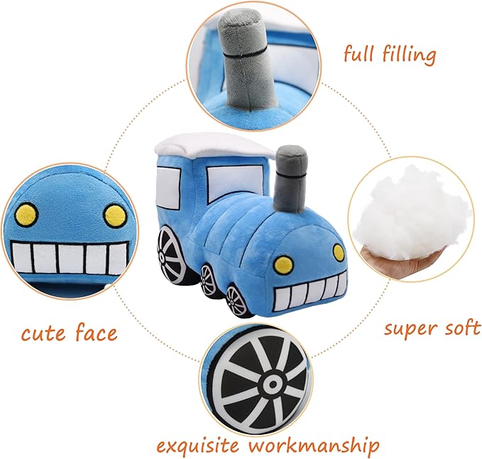 Soft Train Stuffed Locomotive Toy Super Cute Plush Choo-Choo Excellent Gifts for Kids or Birthday Party 13 Inches