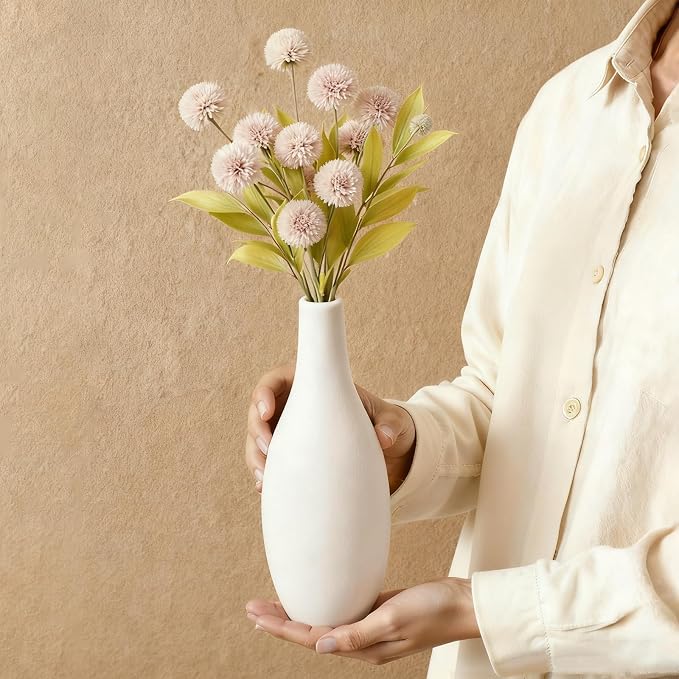 Ceramic Flower Vase Set, Modern Farmhouse Decorative Vases for Dining Room,Bookshelf Office Entryway(Multicolored Mix Set 3)