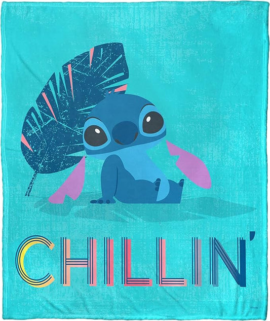 Northwest Lilo and Stitch Silk Touch Throw Blanket, 50" x 60", Chillin & Thrillin
