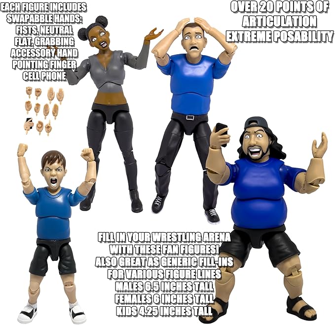 Ultimate Wrestling Crowd Fan Figures Four-Pack [Series 4]