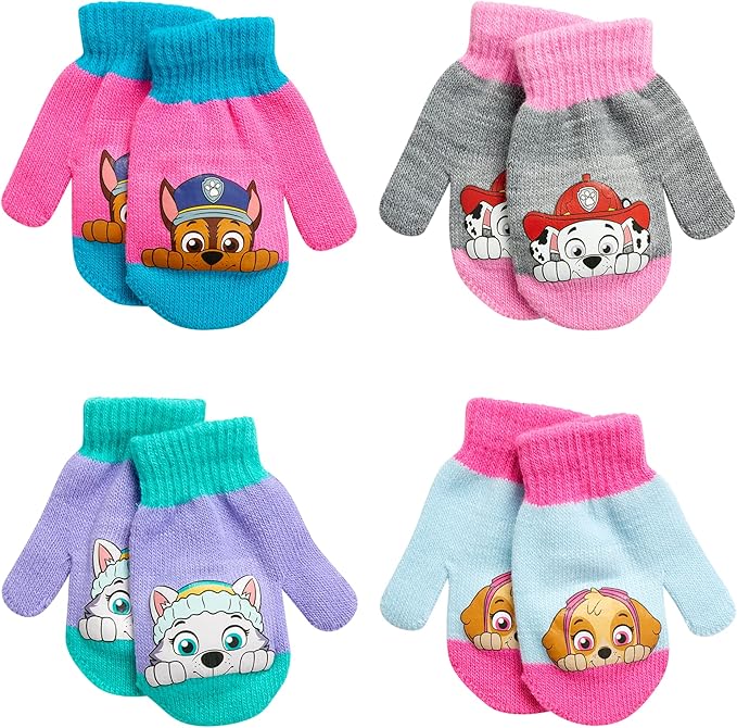 Nickelodeon Girls' Paw Patrol Ski Gloves - Marshall, Chase, Rubble Ski Gloves or Mittens (2-7)
