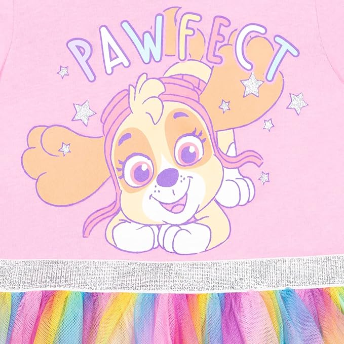 Paw Patrol Skye Girls Tulle Dress and Scrunchies Toddler to Little Kid Sizes (2T - 7-8)