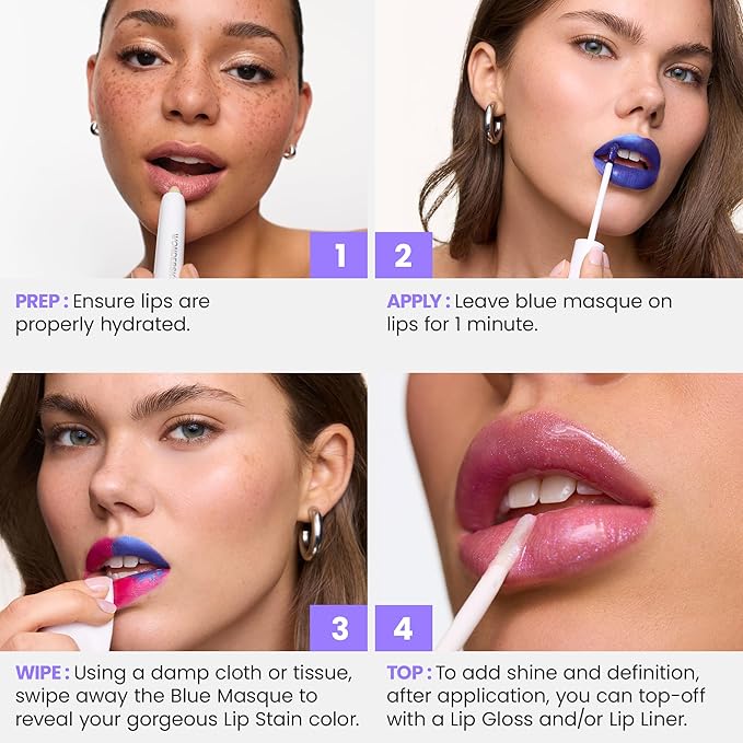 Wonderskin Wonder Blading All Day Lip Stain Peel Off Masque - Long Lasting, Waterproof and Transfer Proof Red Lip Tint, Matte Finish Peel Off Makeup (Hayley Masque)