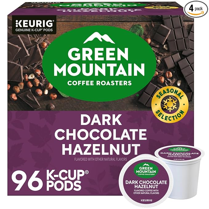 Green Mountain Coffee Roasters Dark Chocolate Hazelnut Coffee, Keurig Single Serve K-Cup Pods, 96 Count
