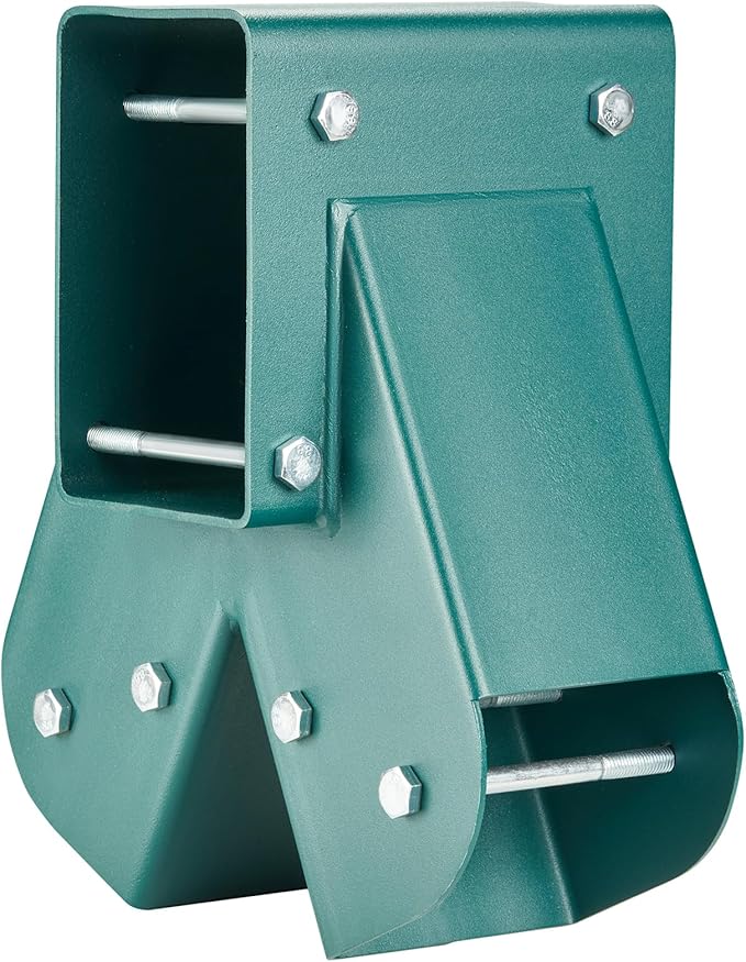 VEVOR Swing Set Brackets, A-Frame Heavy Duty Carbon Steel Swing Hangers with Mounting Hardware, 3-Piece DIY Hanger Sets Bracket with Bolts Included, for 4 x 4 Legs and 4 x 6 Beam, Green