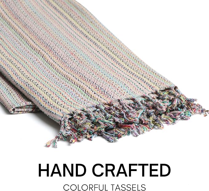 BAY LAUREL Turkish Beach Towel with Travel Bag 39 x 71 Quick Dry Sand Free Lightweight Large Oversized Towels Light