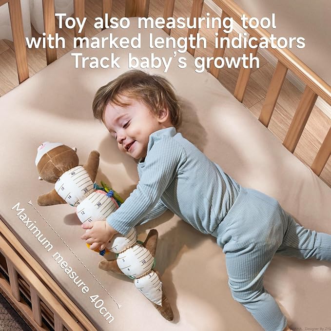 TUMAMA Baby Toy 0-6 Months - Tummy Time Plush Otter Sensory Toy, a Great First Birthday Gift for Boys and Girls Aged 3-12 Months