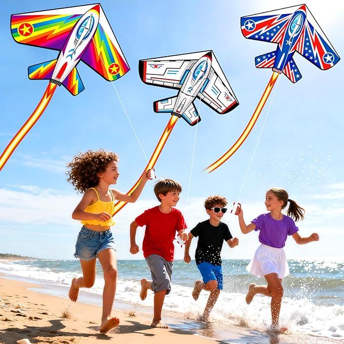 Kite for Kids Ages 4-8 8-12 & Adults, Shark & Dragon & Unicorn & Butterfly Kites Flying Toys, Easy to Fly Big Kite with 328FT String Easter Gift for Boys Girls Beach Park Outdoor Party Activities