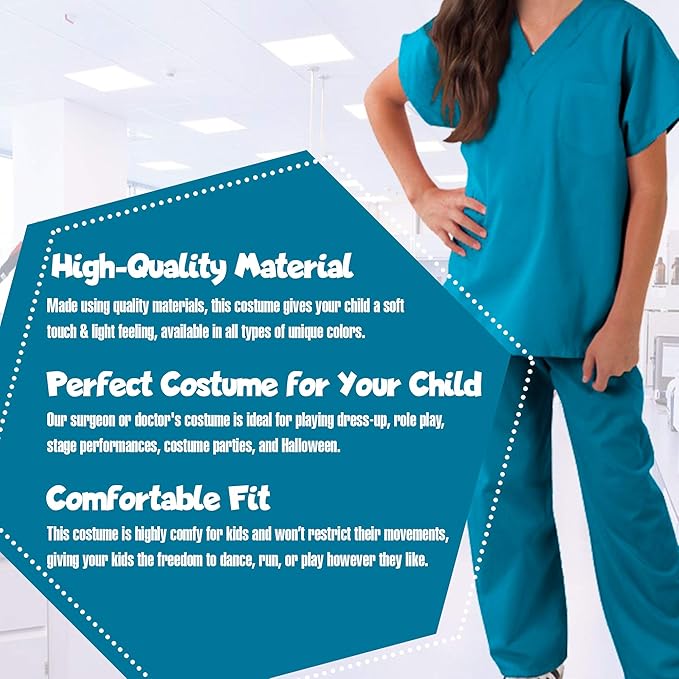 M&M SCRUBS Super Soft Children Scrub Set Kids Dress up