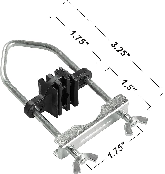 Upper Bounce Trampoline Enclosure Pole Connectors, Replacement Hardware Parts and Accessories, U-Shaped Safety Clamps, Fits up to 1.5" Diameter and 1.75” Legs, Set of 16
