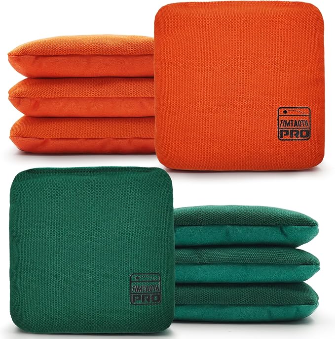Dual Sided Corn Hole Bags Professional Cornhole Bags Set of 8 Regulation Corn Hole Bean Bags Slick and Stick
