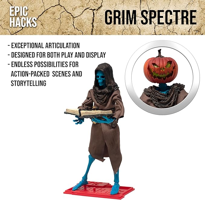 Boss Fight Studio Epic H.A.C.K.S. Red Sonja Deluxe Action Figure with Grim Spectre & Pirate Skeletons – Set of 3 Highly Articulated Collectible Figurines – Interchangeable Parts & Accessories – 1:12
