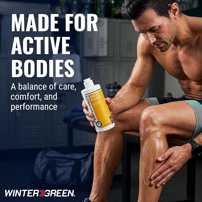 Wintergreen Arnica Massage Oil, 16.9 oz – Body Oil for Relaxation of Tight or Tired Muscles, Premium Blend for Relief, Arnica Gel Pain Relief for Athletes, Sports Therapy, Post-Workout Recovery