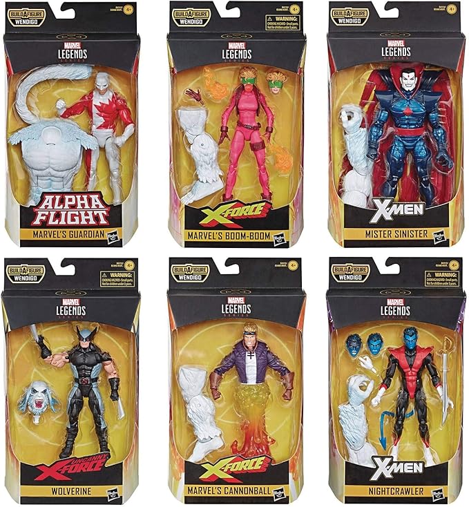 X-Force Marvel Legends Wave 1 Set of 6 Figures (Wendigo BAF)