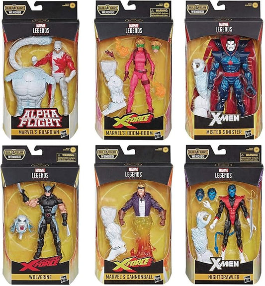 X-Force Marvel Legends Wave 1 Set of 6 Figures (Wendigo BAF)