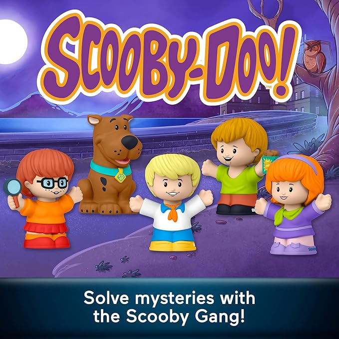 Little People Collector Scooby-Doo Cartoon TV Series Special Edition Set for Fans, 5 Figures in a Display Package
