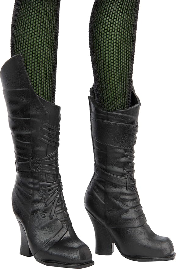 Mattel Universal Wicked Elphaba Fashion Doll & Accessories with Green Skin, Braided Black Hair, Posability & Removable School Uniform