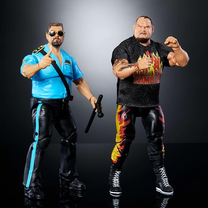 Mattel WWE Coliseum Collection Action Figure 2-Pack with Bam Bam Bigelow & Big Boss Man 6-inch Collectibles & Accessories Including Swappable Parts