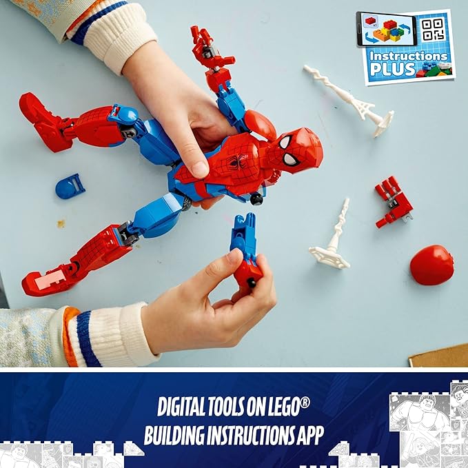 LEGO Marvel Spider-Man Building Toy, Fully Articulated Action Figure, Superhero Movie Set with Web Elements, Gift for Grandchildren, Collectible Model for Boys, Girls and Kids Ages 8 and Up, 76226