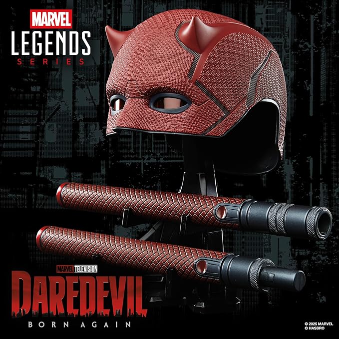 Marvel Legends Series Daredevil: Born Again Premium Roleplay Mask and Billy Club, Collectibles for Adults
