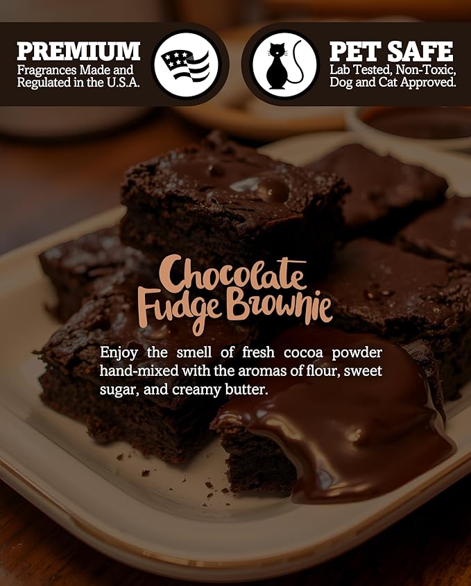 Shortie's Candle Company Chocolate Fudge Brownie™ Premium Wax Melts 4 Pack - 12 Oz., Strong & Long Lasting, Non-Toxic - Made with Essential & Natural Oils - Formula 117