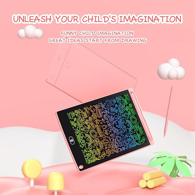 30 Pack LCD Writing Tablet - 8.5 Inch Bulk Colorful Doodle Board Erasable Electronic Painting Drawing Pads Learning Toy Gifts for Kids Christmas Birthday School Age 3-8 (Blue, Red, Green, Pink, Black)