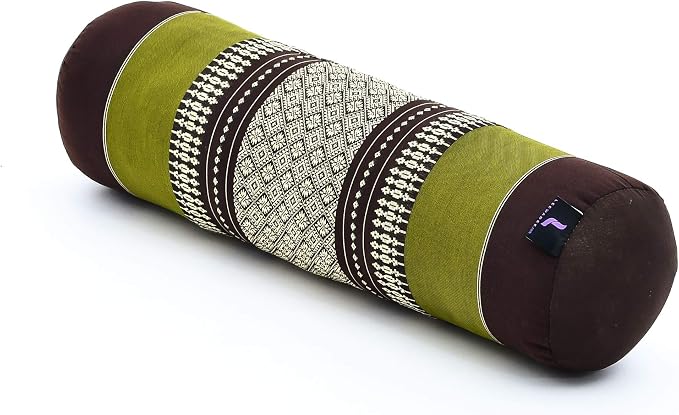 Leewadee Small Yoga Bolster – Shape-Retaining Cervical Neck Roll, Tube Pillow for Comfortable Reading, Kapok Filling, 22 x 6 x 6 inches
