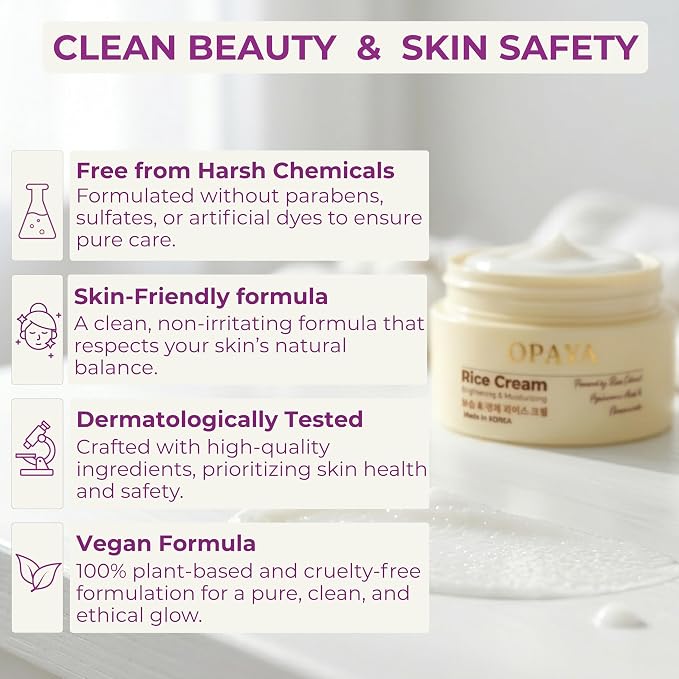Korean Rice Cream Moisturizer for Face - Hydrating & Brightening Korean Skin Care, Hyaluronic Acid & Niacinamide Facial Moisturizer for Glass Skin, 2.48 fl oz (70 ml)