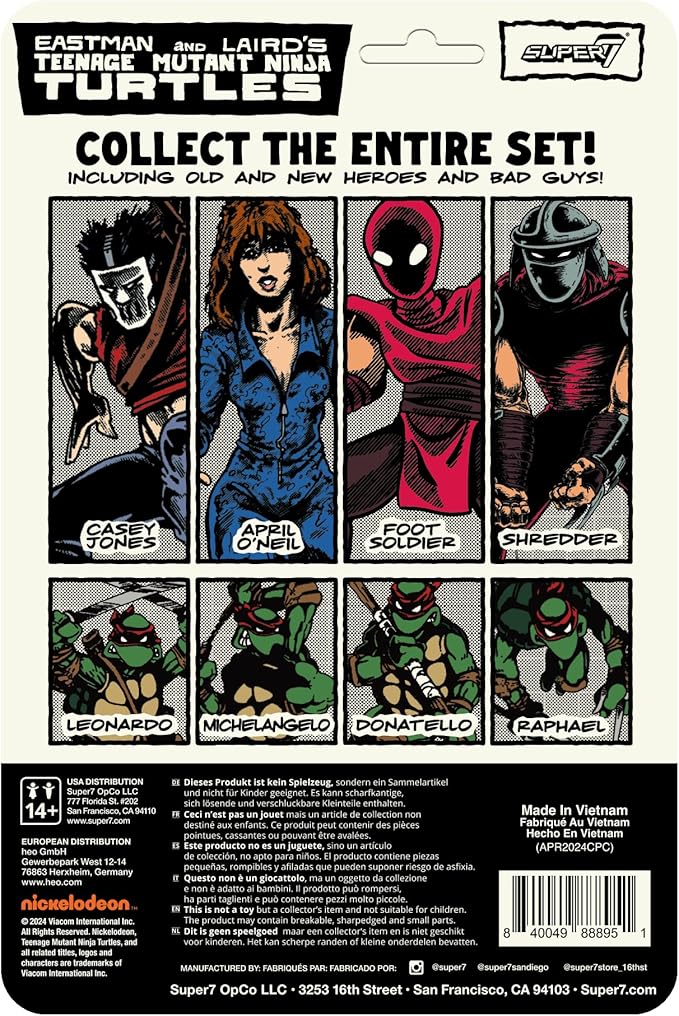 Super7 Teenage Mutant Ninja Turtles Shredder (Comic Color) - 3.75" TMNT Action Figure with Accessories Classic Cartoon Collectibles