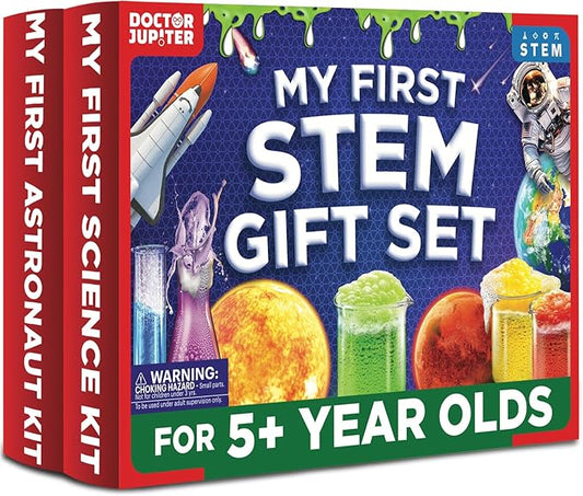 Doctor Jupiter My First STEM Gift Set | Set of ‘My First Science Kit’, ‘Astronaut Kit’ for Kids Ages 5+ | Birthday Gift Ideas for Boys, Girls | STEM Learning & Educational Toys for 5,6,7,8 Year Old