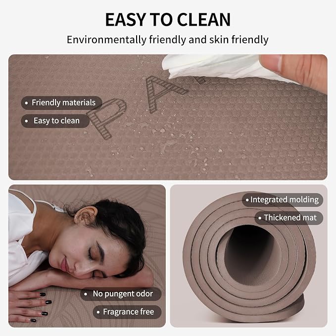 PAIDU Large Yoga Mat-72’x36’x0.4’ Extra Width ＆ Thick,Comfortable,Non-Slip Exercise Mat-Works Great on All Floor for Stretching,Yoga Studio,Gym or Home Workouts