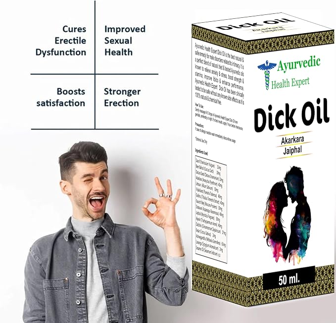 Herbal Sexual Dick Oil for Men & Women – Natural Aphrodisiac, Boosts Libido & Enhances Intimacy – 100% Ayurvedic Formula for Men Enlargement Massage Oil (50 Ml Pack of 1) 1.6oz