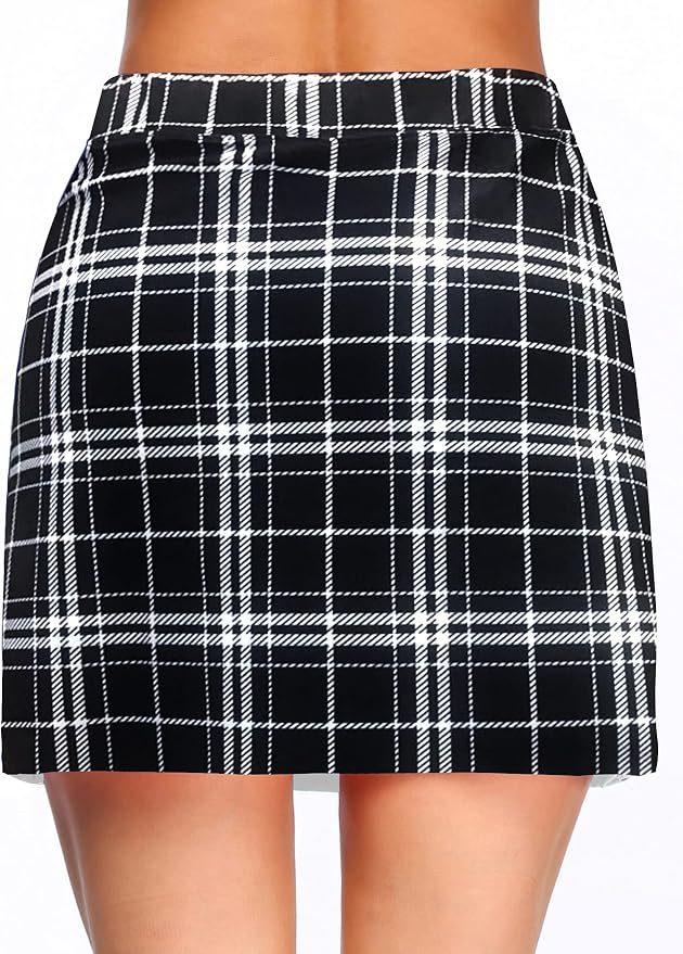 Ekouaer 16" Skorts for Women with Pockets Golf Pickleball Tennis Skirt | Silicone Grippers,2 Inner Pockets,Wide Waist,Side Slit Hem,Breathable,Soft,Lightweight