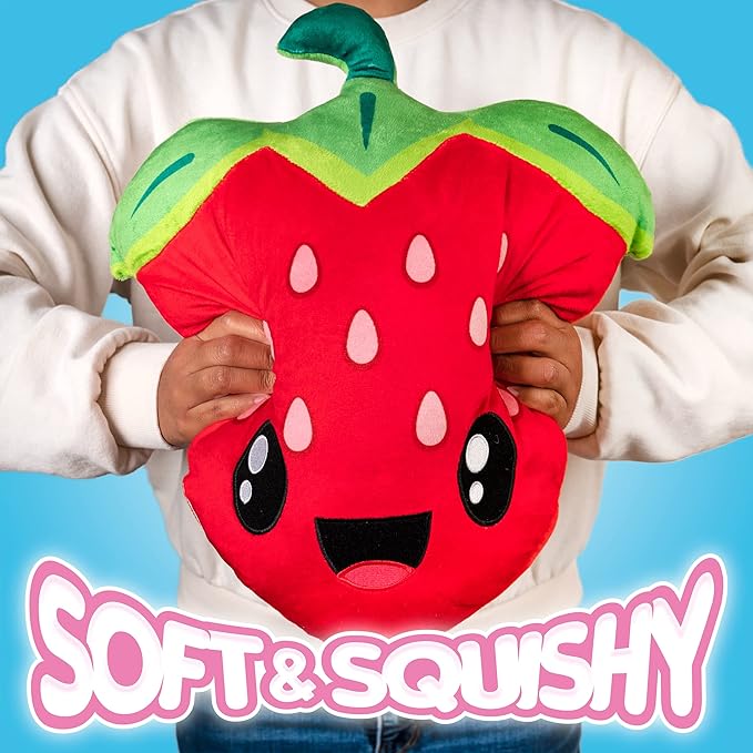 Scentco Smillows - Patented Gourmet Scented Stuffed Plush Pillows (Strawberry) - Accent, Throw, Decorative Pillows - Kids Room Decor, Gift for Kids