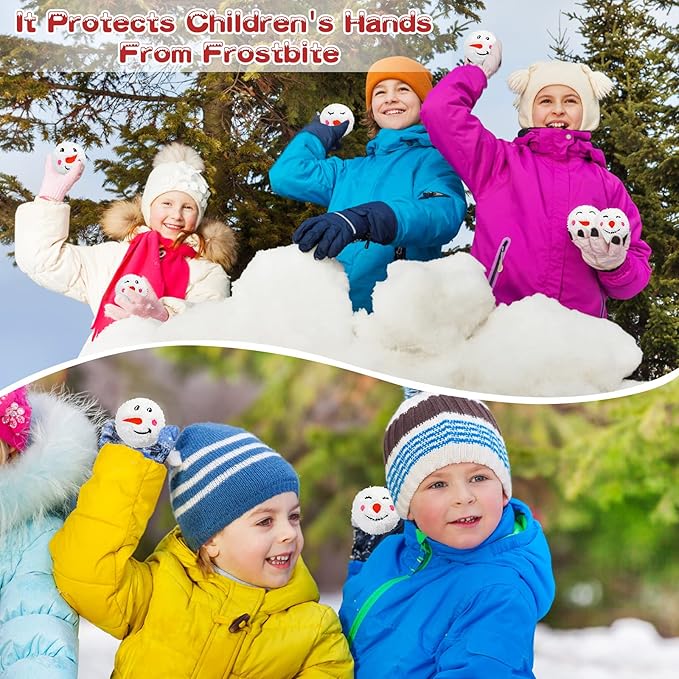 Zhanmai 30 Pcs Christmas Snowballs for Fights Indoor, Xmas Plush Fun Snowman Face Balls Reusable Soft Stuffed Fake Balls Indoor Outdoor Game for Winter Halloween Decorations(Classic,1.97 Inches)