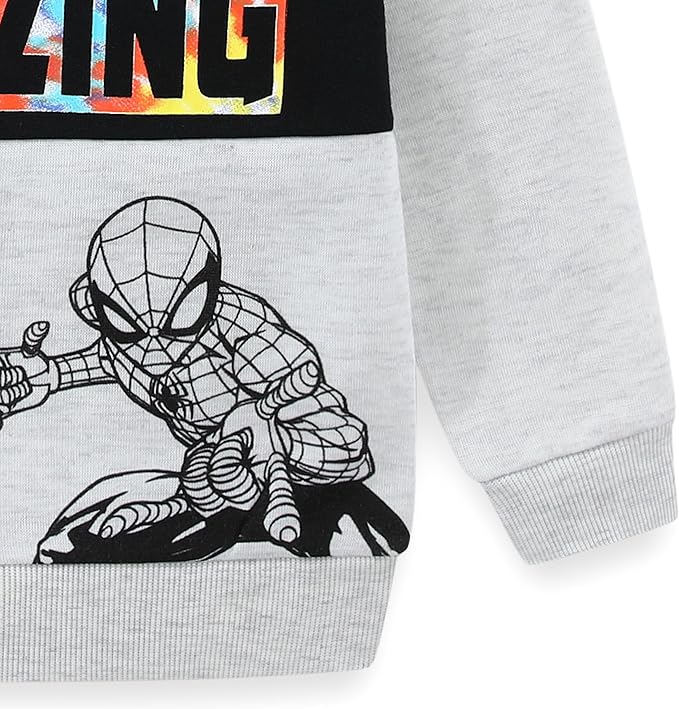 Marvel Spider-Man Boys Hoodie and Pants Set for Toddlers and Big Kids