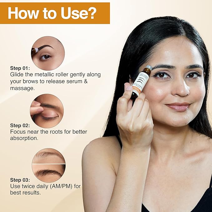Nourish Mantra Eyebrow Growth Serum, Boost Regrowth for Longer, Thicker, Fuller-Looking Brows, Effective Enhancing Formula with Redensyl,Biotin & Peptides 10 ml