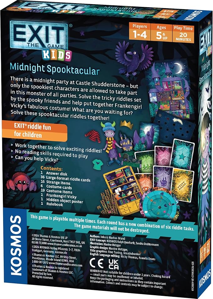EXIT: The Game - Kids - Midnight Spooktacular, Fun Puzzle Mystery, Cooperative, 1-4 Players