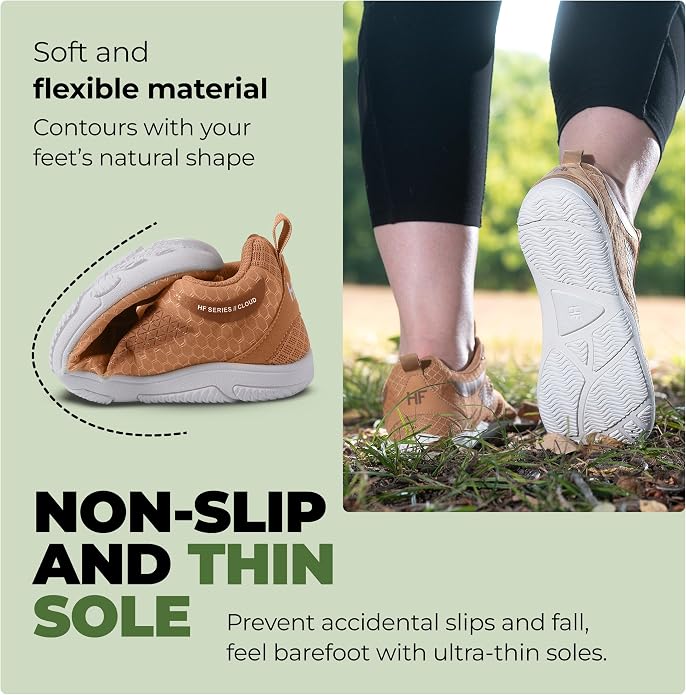 Hike Footwear HF Flow Barefoot Shoes for Women & Men - Minimalist Shoes with Arch-Support, Breathable Splash-Proof & Versatile Boot, Ergonomic Pain-Relief Posture Improvement Hiking Boots