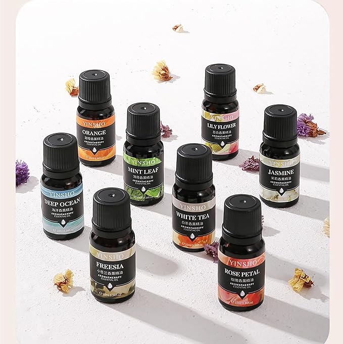 YIN SHO Aromatherapy Essential Oil Sets Freesia Jasmine Etc 10ml 100% Pure Natural Premium Organic Set