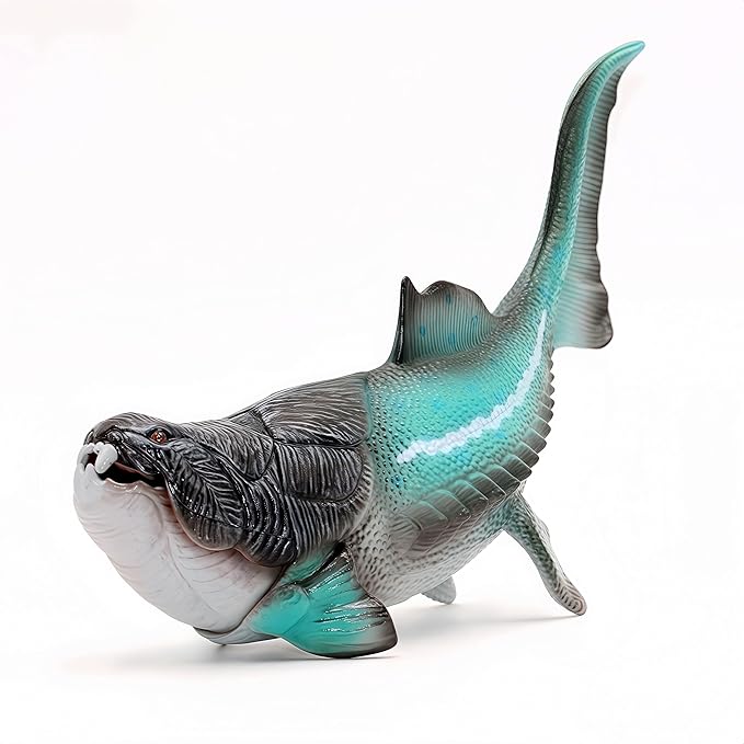 Gemini&Genius Dunkleosteus Animal Toy, Dinosaurs Realistic Dunkleosteus Figurine with Movable Jaw Action Figure Toys for Kids
