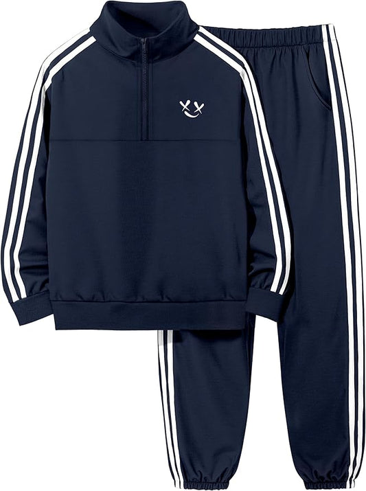 MIGU Boys Clothes for Boys Outfits Set Half-Zip Pullover Sweatshirt and Sweatpant 2pcs Boys Tracksuit