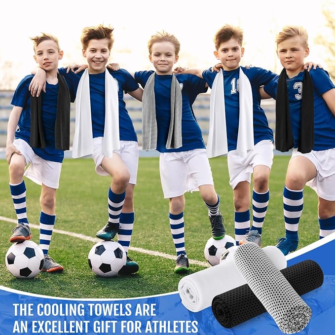 Hosuly 30 Pack Cooling Towels, 40"x12" Ice Breathable Soft Chilly Sweat Rag Microfiber Workout Rags for Gym Cooling Towels for Neck and Face for Yoga Golf Sport Running