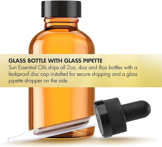 Sun Essential Oils – 4 oz Clove Essential Oil with Dropper for Diffuser, Skin, Aromatherapy Massage, Humidifier, Spicy Scent for Candle, Lotion & Soap Making, Room Fragrance